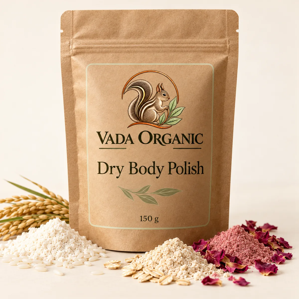 Vada Organic Dry Body Polish 150 g proposed packaging