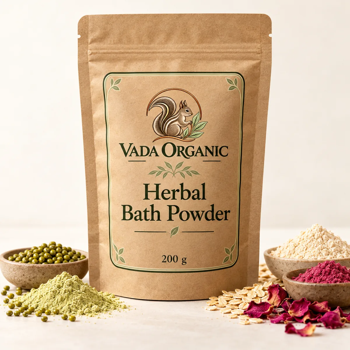 Vada Organic botanical product packaging