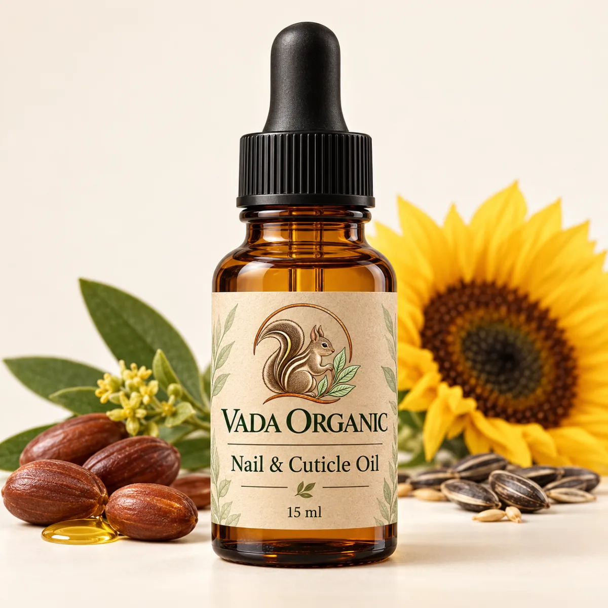 Vada Organic Nail & Cuticle Oil 15 ml proposed packaging