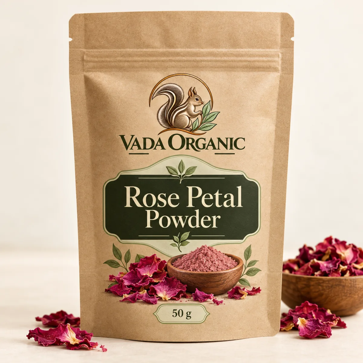 Vada Organic botanical product packaging