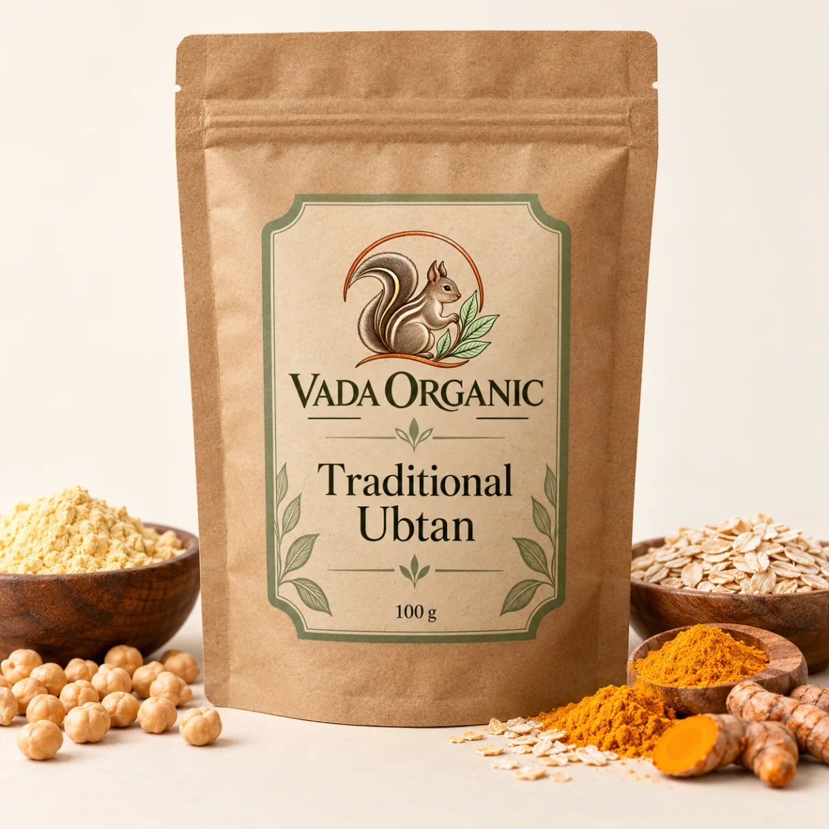 Vada Organic Traditional Ubtan 100 g proposed packaging