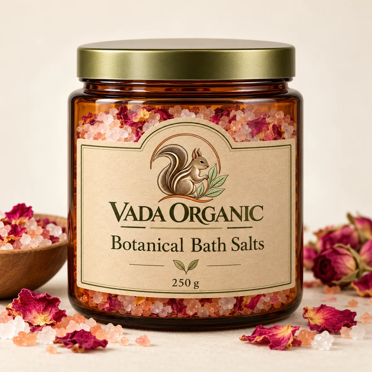 Vada Organic Botanical Bath Salts 250 g proposed packaging